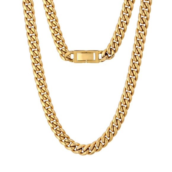 18K Titanium Gold Electro PVD Plating Necklace. Size 22in and 24in - Picture 2 of 4